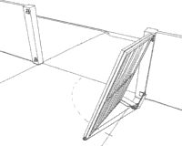 rising folding gate open from different view point