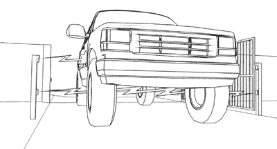 photocells at different height to cover all vehicles