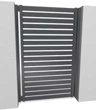 Pedestrian No-weld gate with horizontal slats fitted horizontally into stiles only 